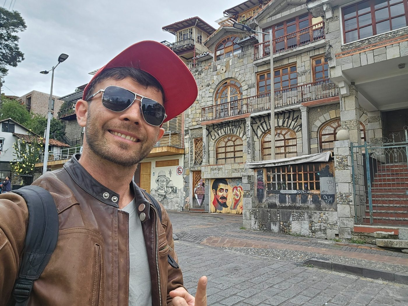 Eric on a street in the historic centre of Cuenca
